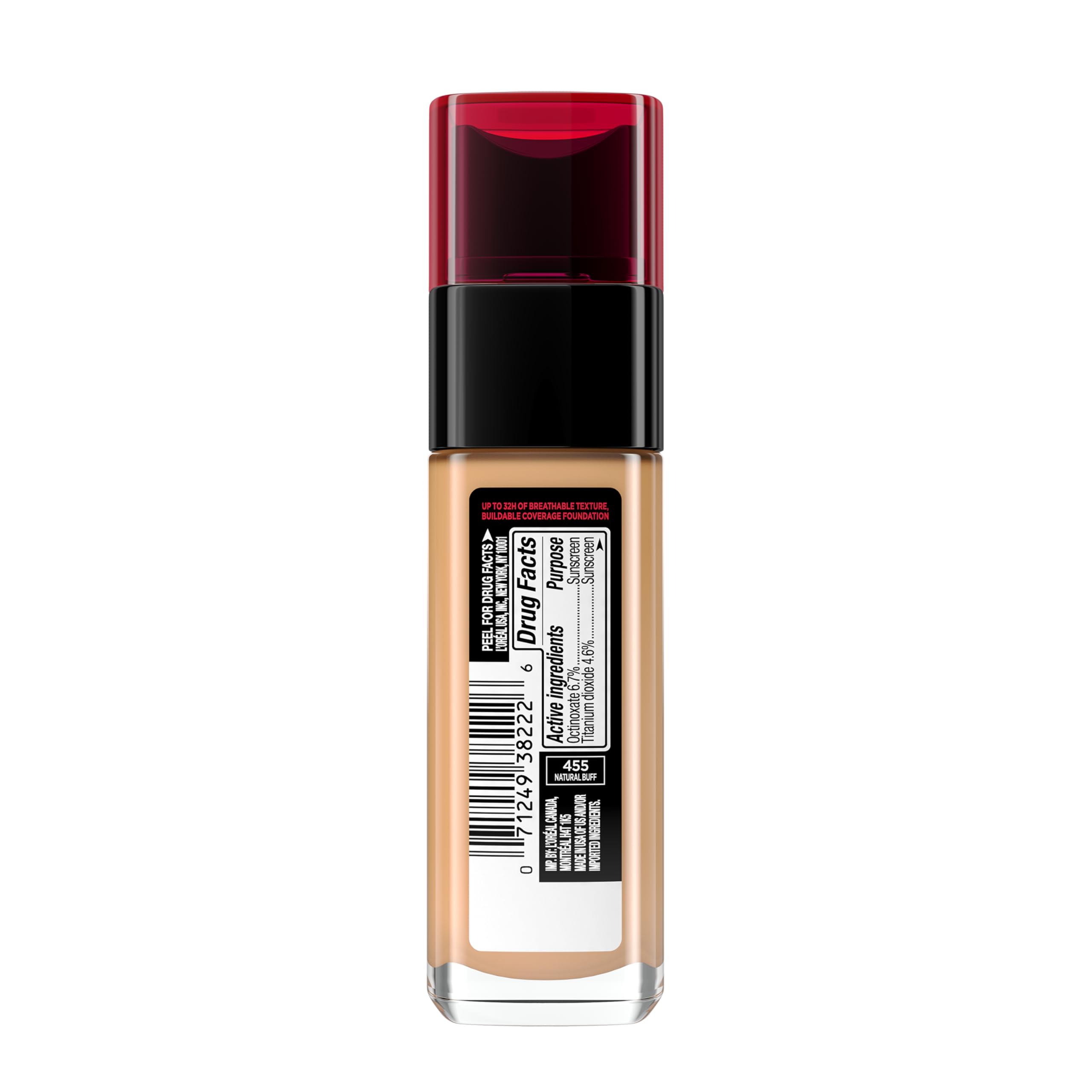 SPF 25 and non-comedogenic formula shown with fresh-face look
