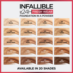 L'Oreal Paris Infallible Fresh Wear Foundation Beige Sand shade on skin for daily use