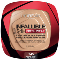 L'Oreal Paris Infallible Fresh Wear powder packaging for quick touch-ups.