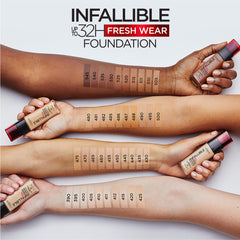 L'Oreal Paris Infallible Fresh Wear foundation label showing SPF 25 protection