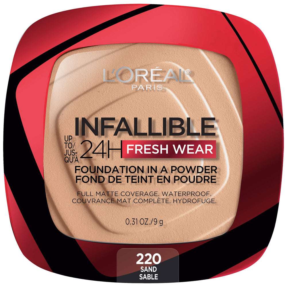 L'Oreal Paris Infallible Fresh Wear Powder bottle with a natural matte finish