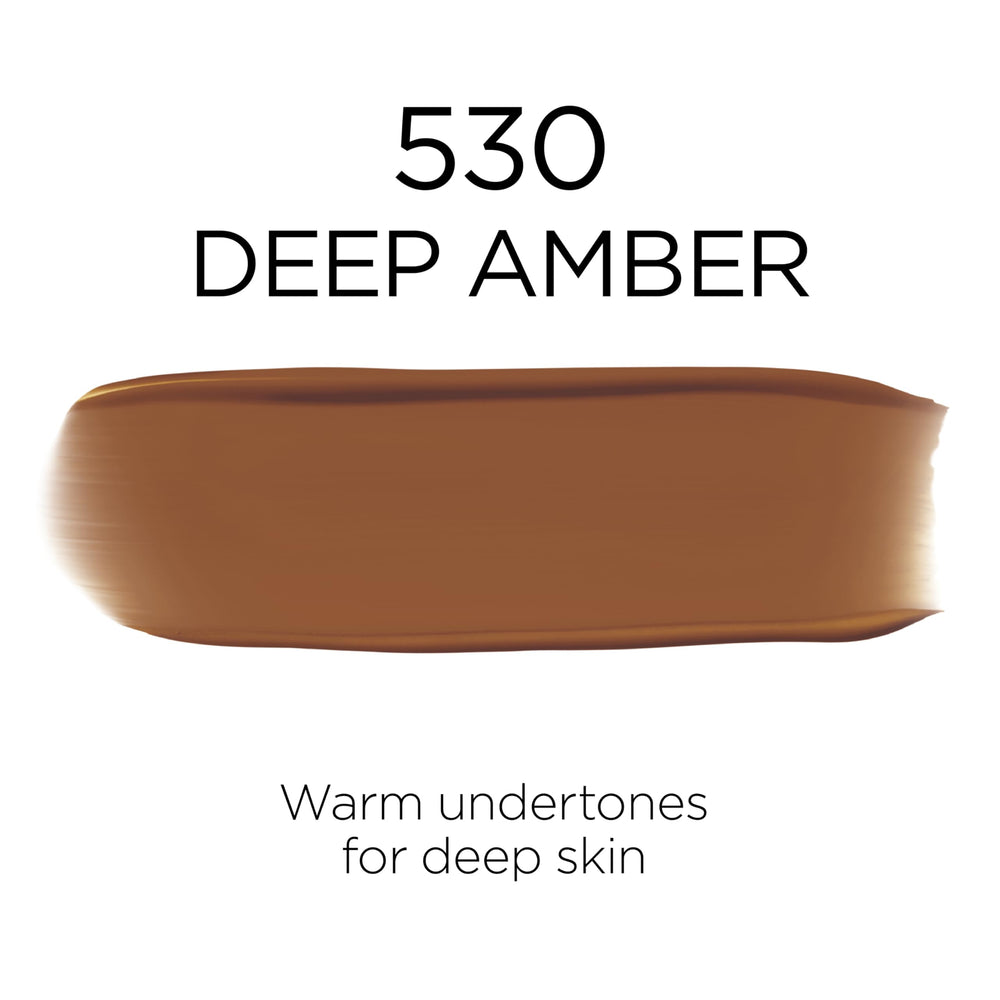 Texture closeup shows ultra-thin liquid that glides on for a natural finish