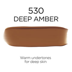 Texture closeup shows ultra-thin liquid that glides on for a natural finish