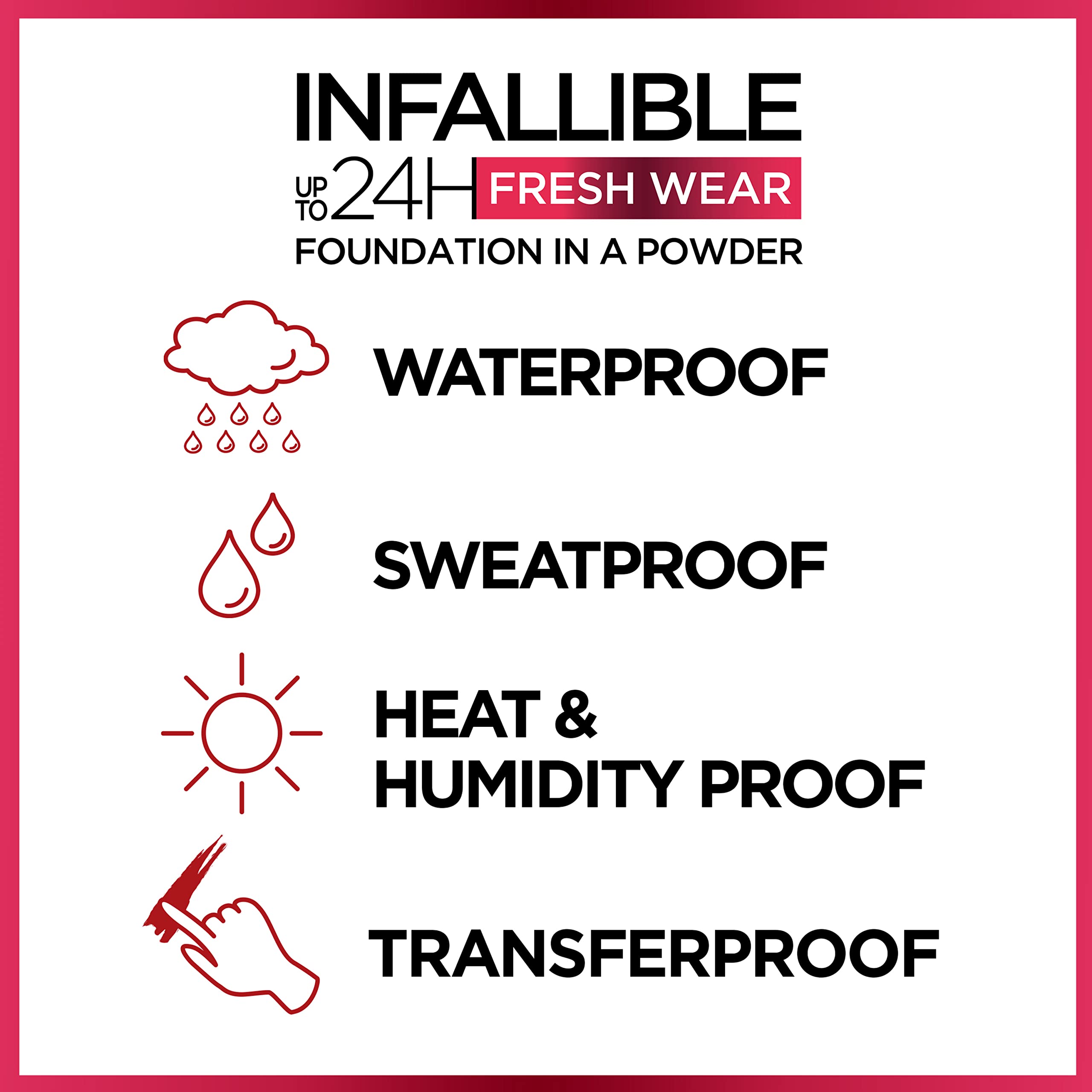 L'Oreal Paris Infallible Fresh Wear Powder waterproof test demonstrates durability against sweat.