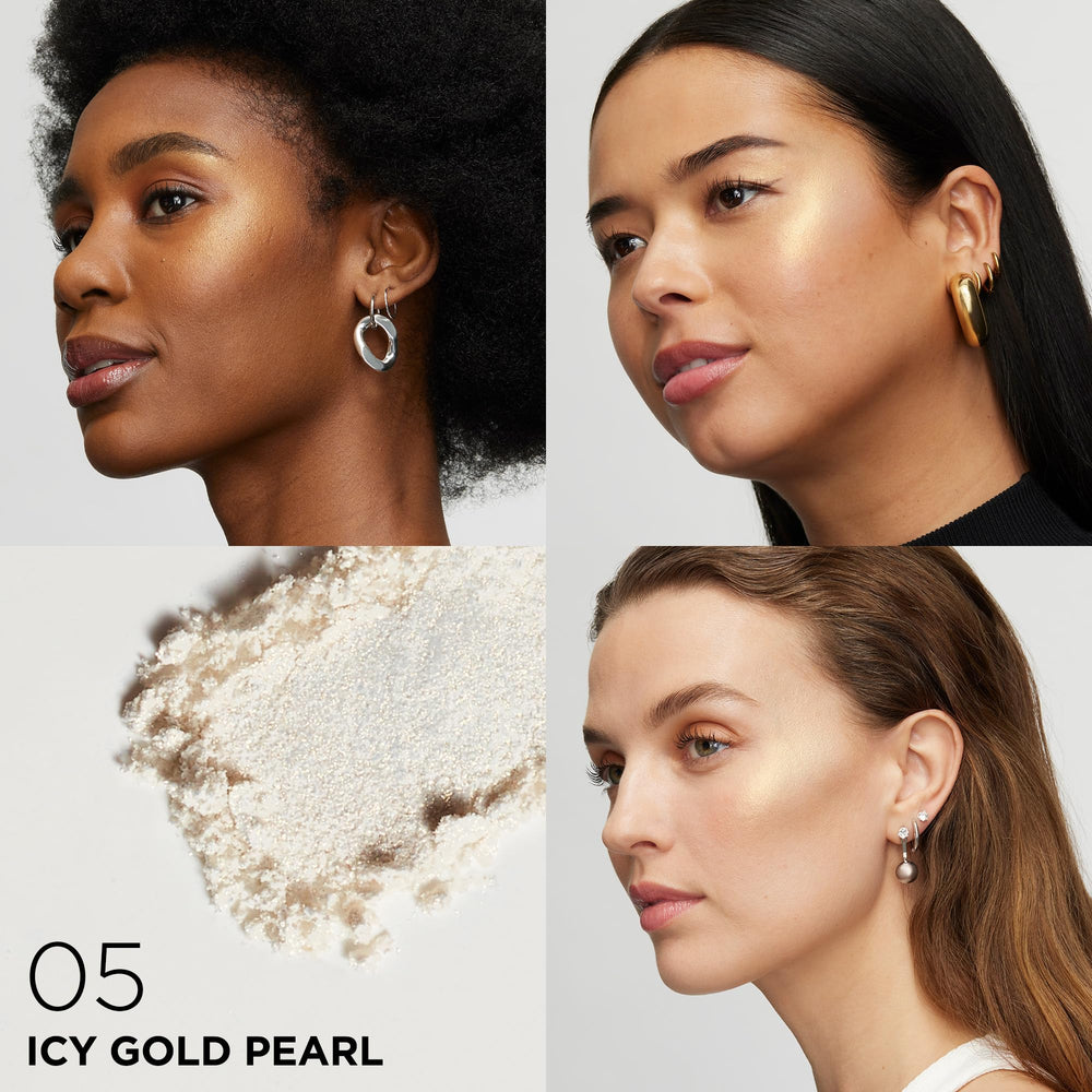 L'Oreal Paris Highlighter applied to cheekbones and nose for lasting radiance