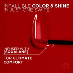 Glossy finish and strong color in a real-life daytime look.