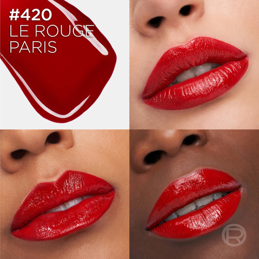 L’Oréal Paris Infallible Lacque Resistance lip color from center to edges for even coverage.