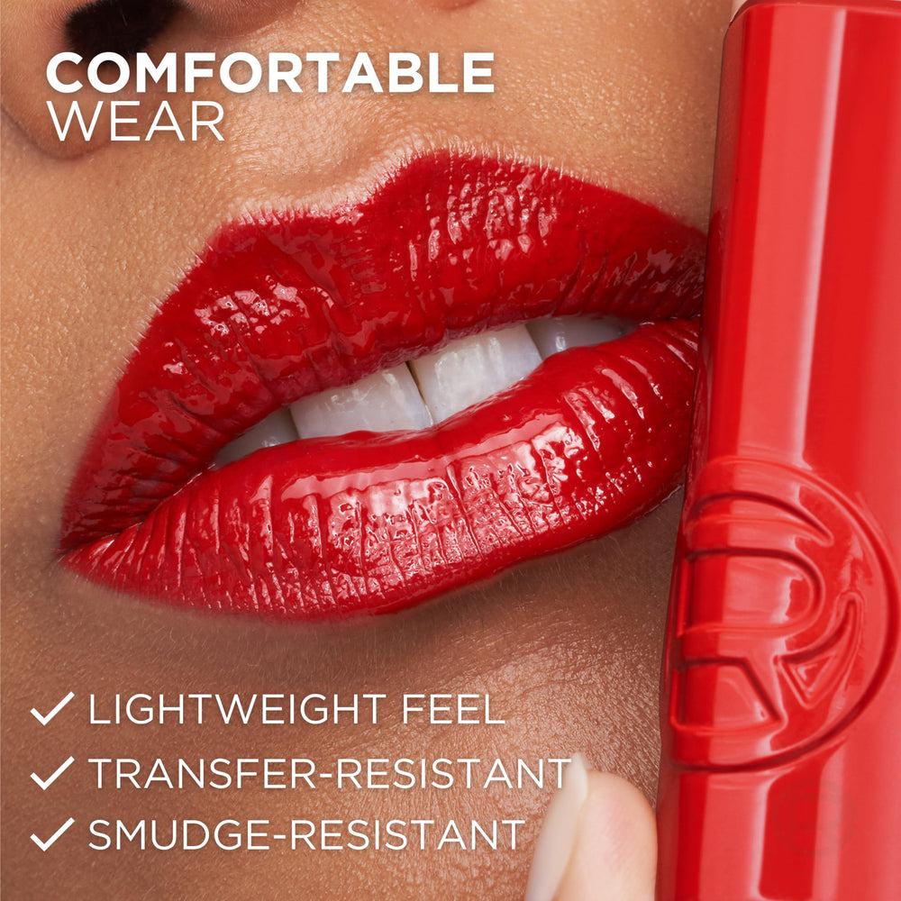L'Oreal Paris Infallible Lacque Berry Bordeaux transfer-proof finish in action