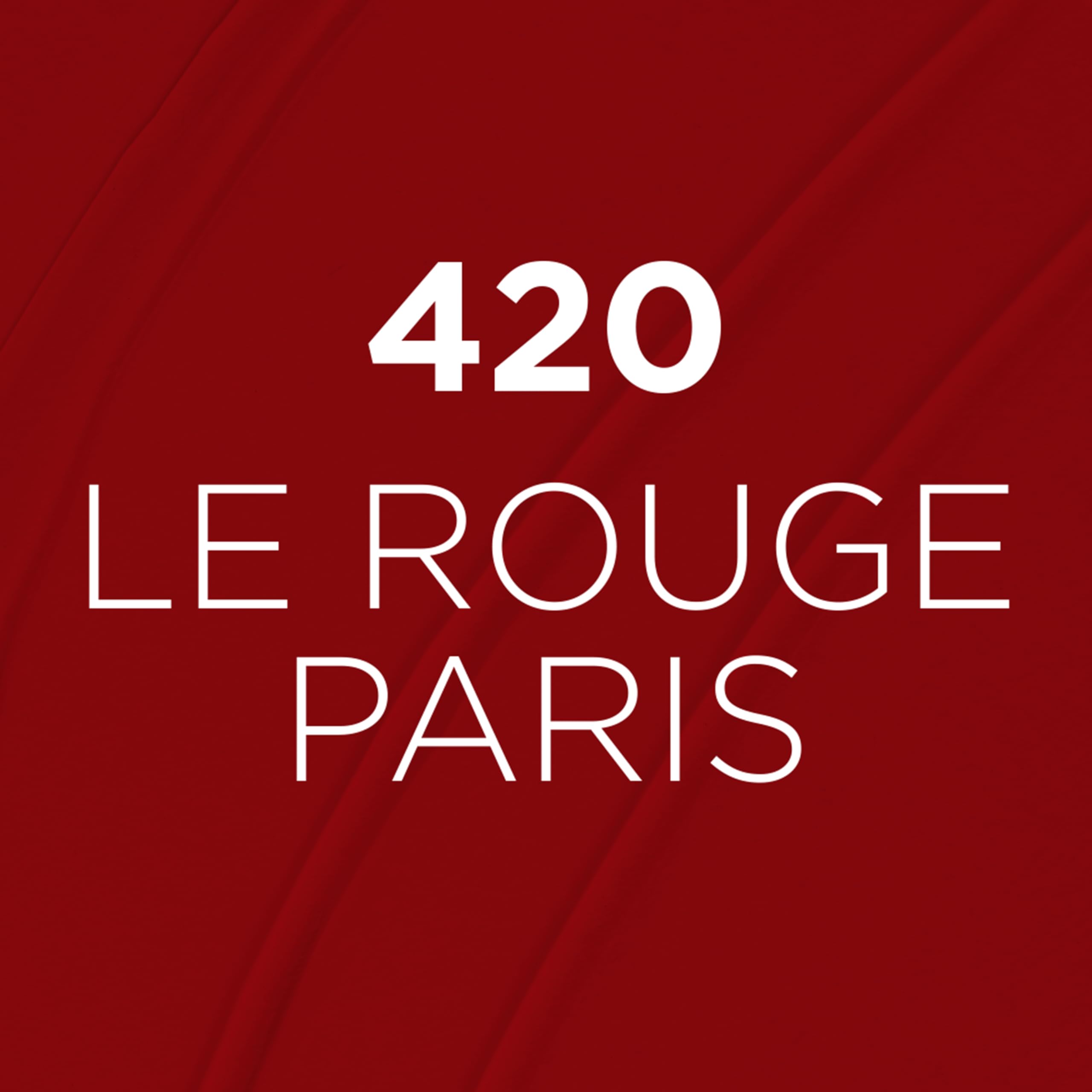 Shade 420 Le Rouge Paris offers a bold everyday tone for day-to-night looks.