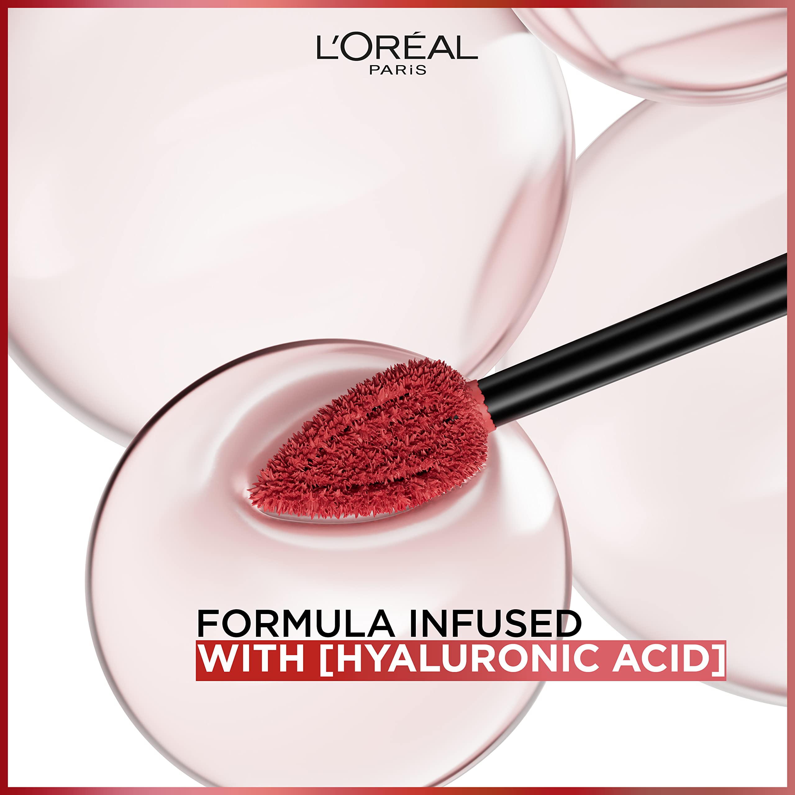 L'Oreal Paris Infallible Matte Resistance lipstick demonstrating transfer-proof finish