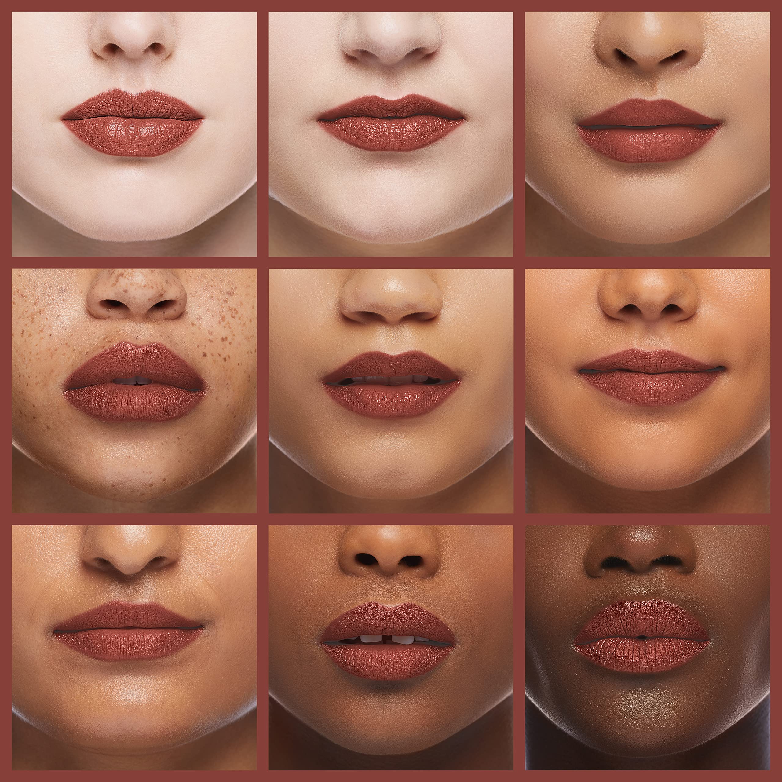 L'Oreal Paris Pro-Matte lipstick displaying full-coverage matte finish on lips.