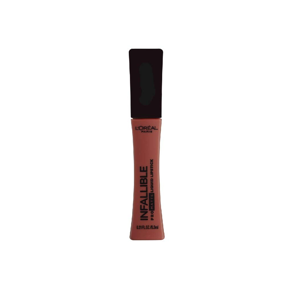 L'Oreal Paris Infallible Pro-Matte liquid lipstick Shake Down swatch showing rich, long-lasting color.