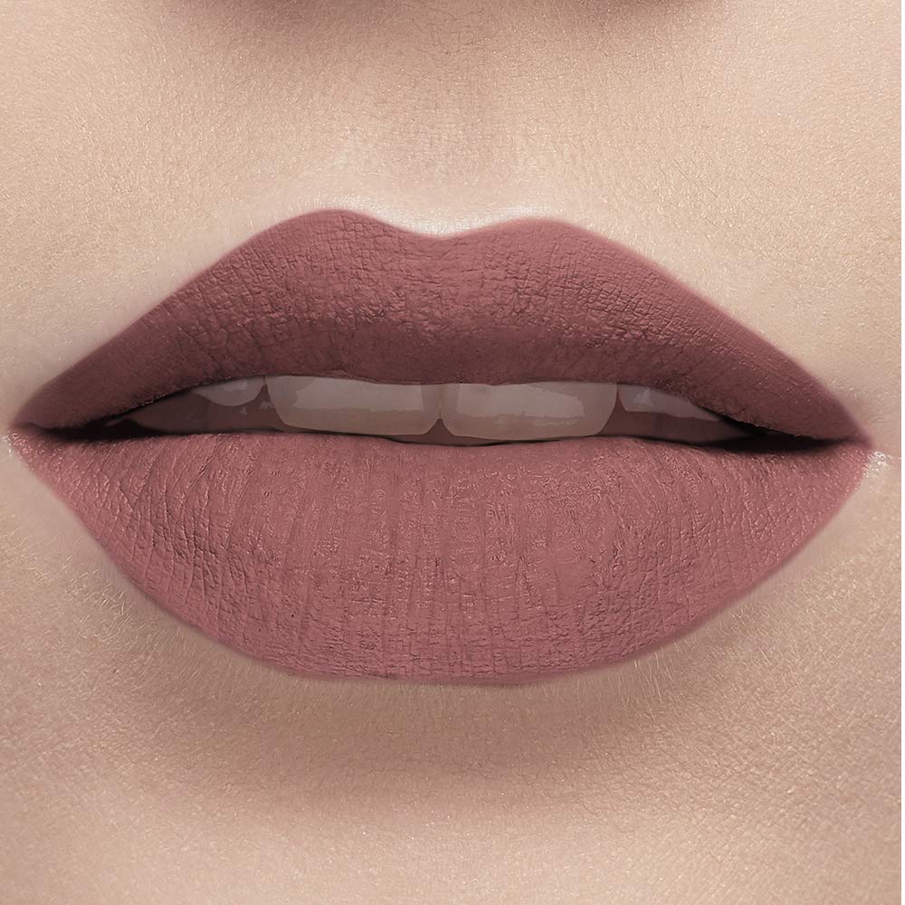 L'Oreal Paris Pro-Matte lipstick worn to show long wear Angora