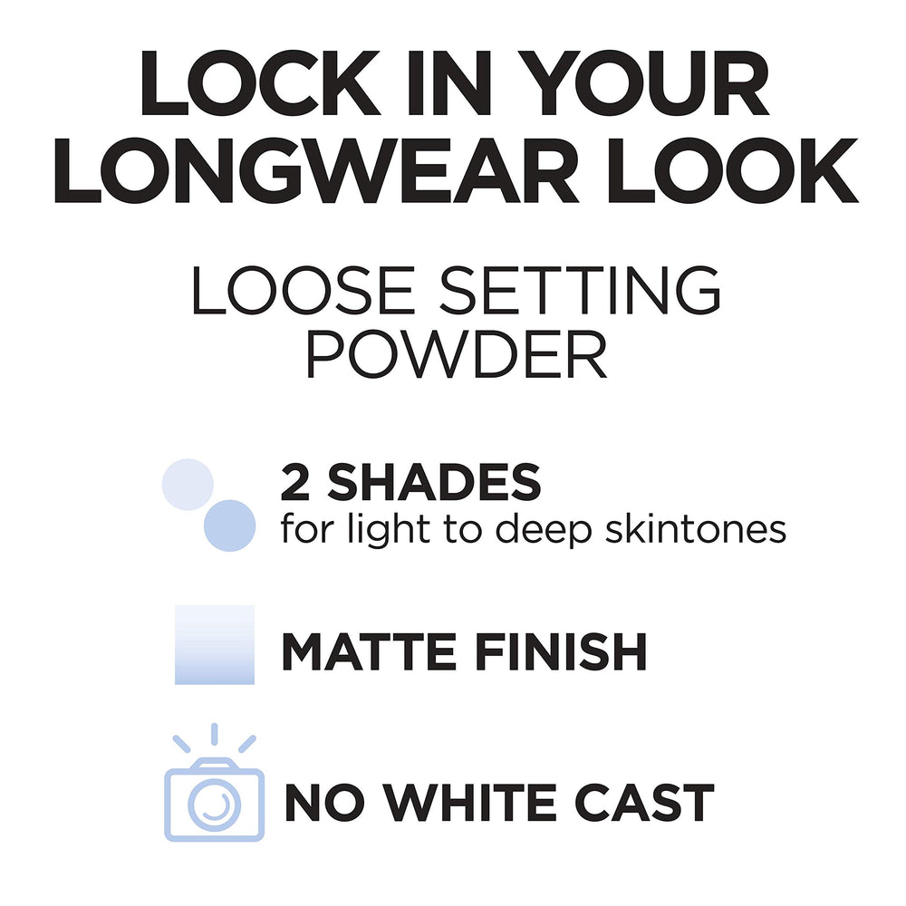 No white cast demonstration with L'Oreal Paris Infallible tinted loose setting powder across tones