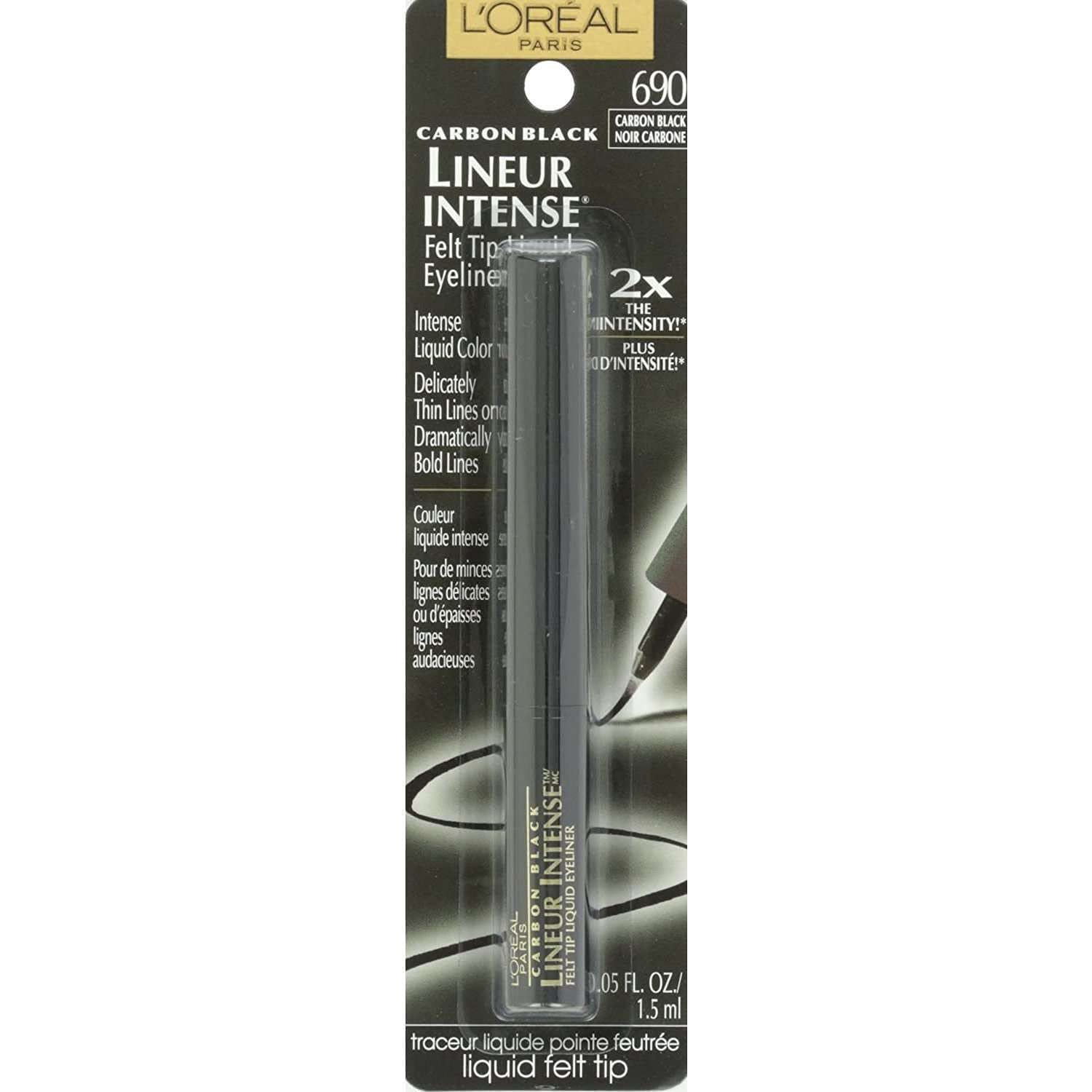 Refurbished Lineur Intense Pro eyeliner packaging and included accessories for easy daily wear.