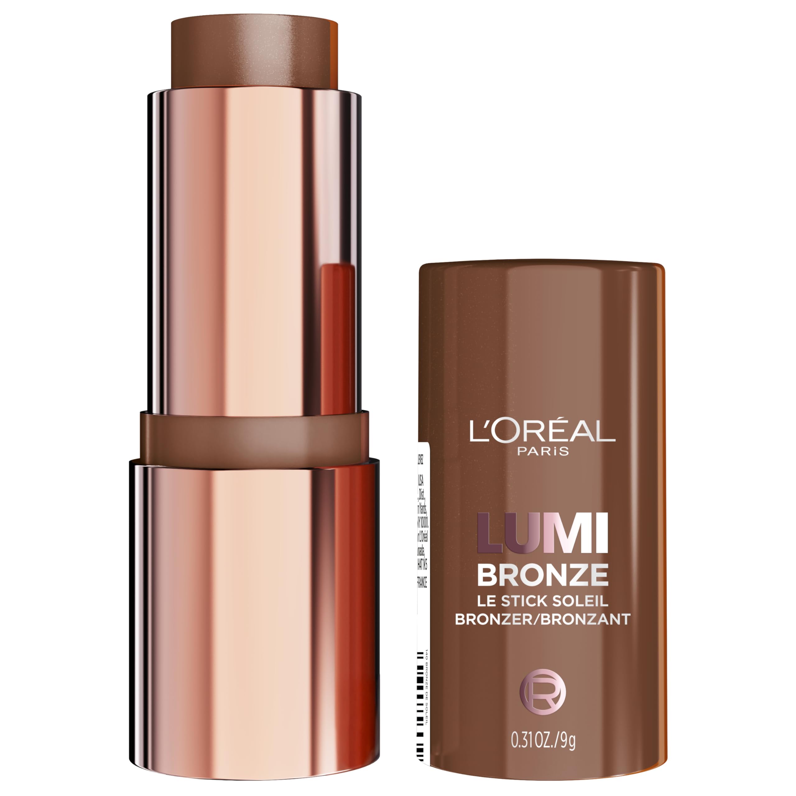 L'Oreal Paris Lumi Bronze Le Stick Soleil bronzer stick swatch for warm sun-kissed glow.