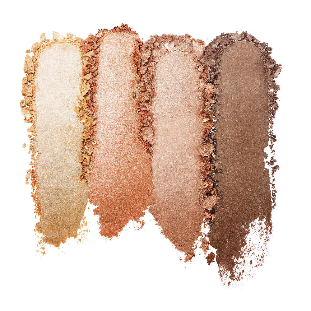 L'Oréal Paris Lumi Glow Nude Sun-Kissed palette open with peach blush shade.