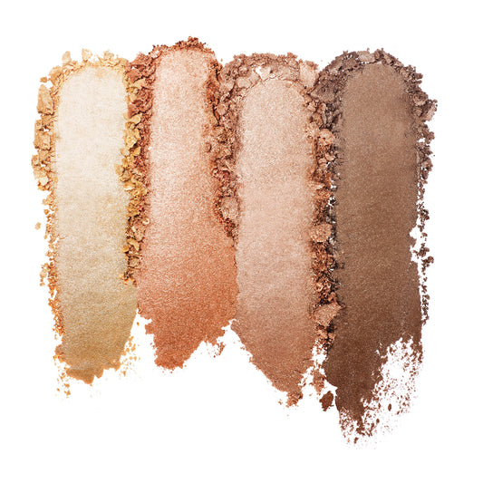 L'Oréal Paris Lumi Glow Nude Sun-Kissed palette open with peach blush shade.