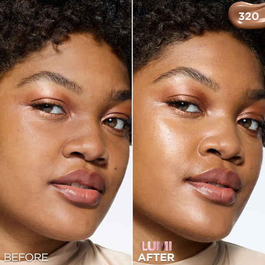 L’Oréal Paris Lumi Le Glow swirl on skin showing buildable glow.