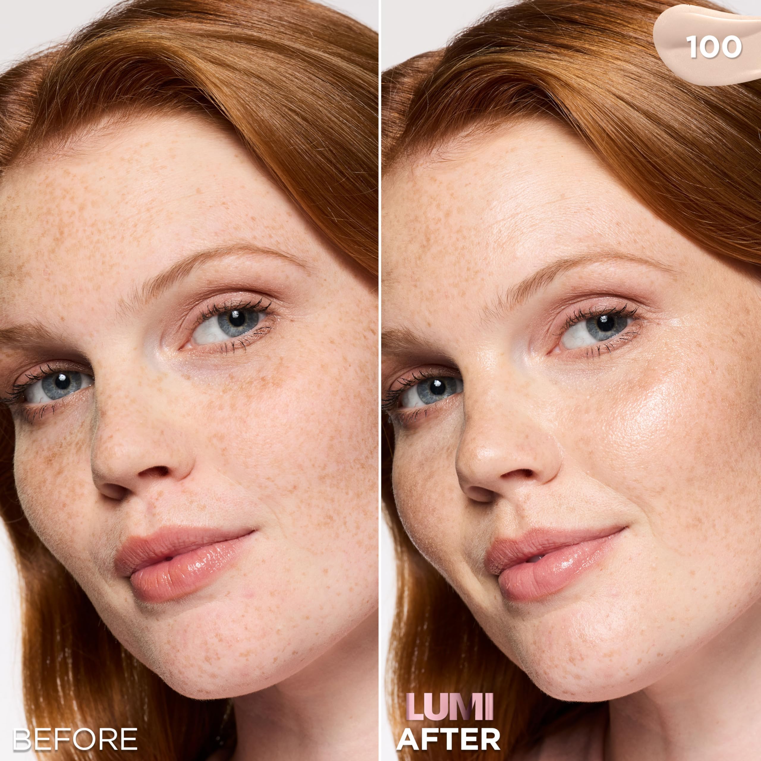 L'Oreal Paris Lumi Le Glow Tint swatches reveal soft-lit glow and even tone.