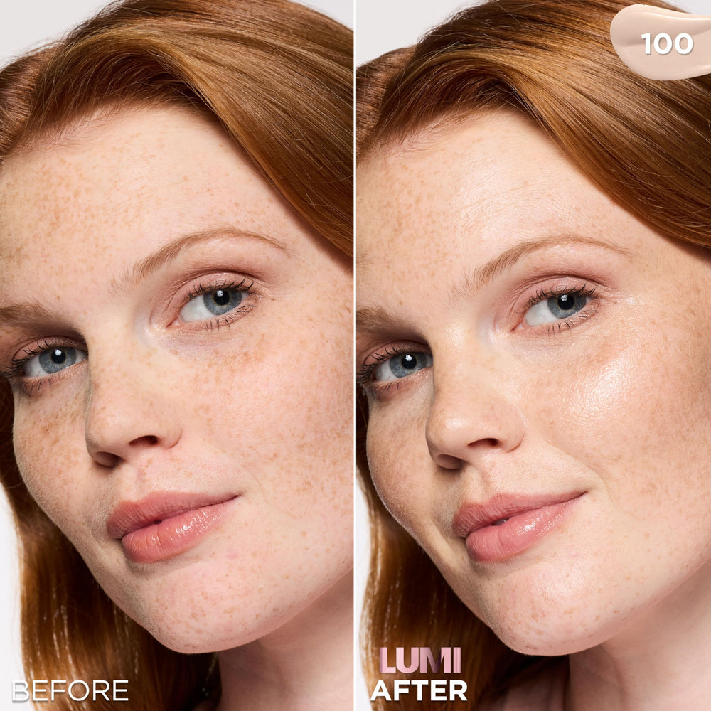 L'Oreal Paris Lumi Le Glow Tint swatches reveal soft-lit glow and even tone.
