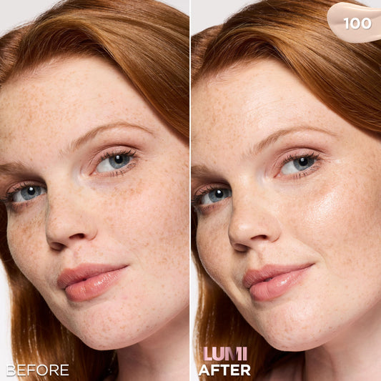 L'Oreal Paris Lumi Le Glow Tint swatches reveal soft-lit glow and even tone.