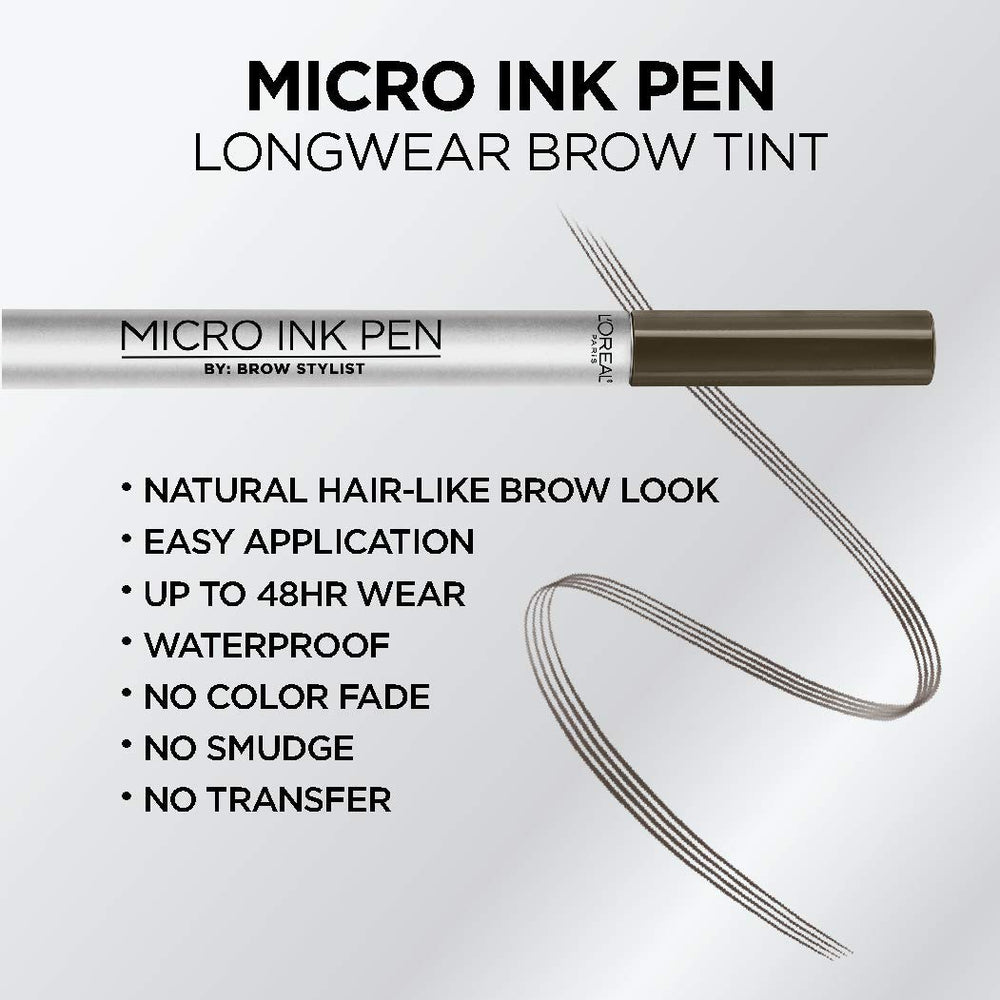 L'Oreal Paris Micro Ink Pen Brow Stylist longwear tip for up to 48 hours