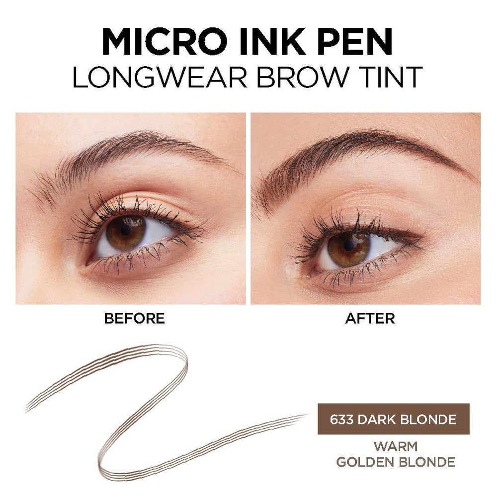 L'Oreal Paris Micro Ink Pen wear test demonstrates up to 48 hours of tint