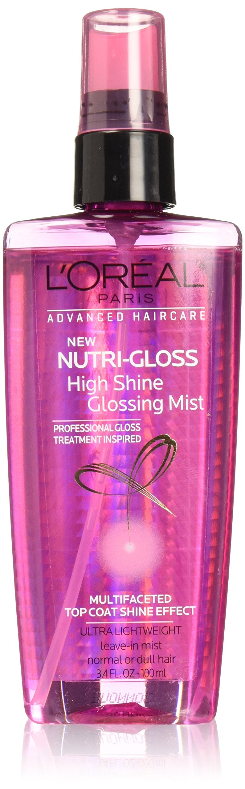 L'Oreal Paris Nutrigloss bottle pour for a glossy, nourished finish.
