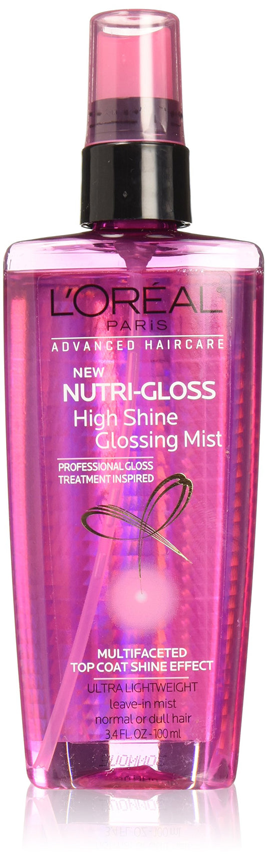 L'Oreal Paris Nutrigloss bottle pour for a glossy, nourished finish.