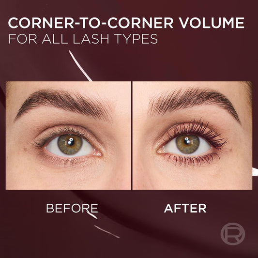 L'Oreal Paris Panorama Mascara close-up of the multi-level bristle brush for even separation.