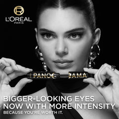 L'Oreal Paris Panorama Mascara wand angled for even coverage.