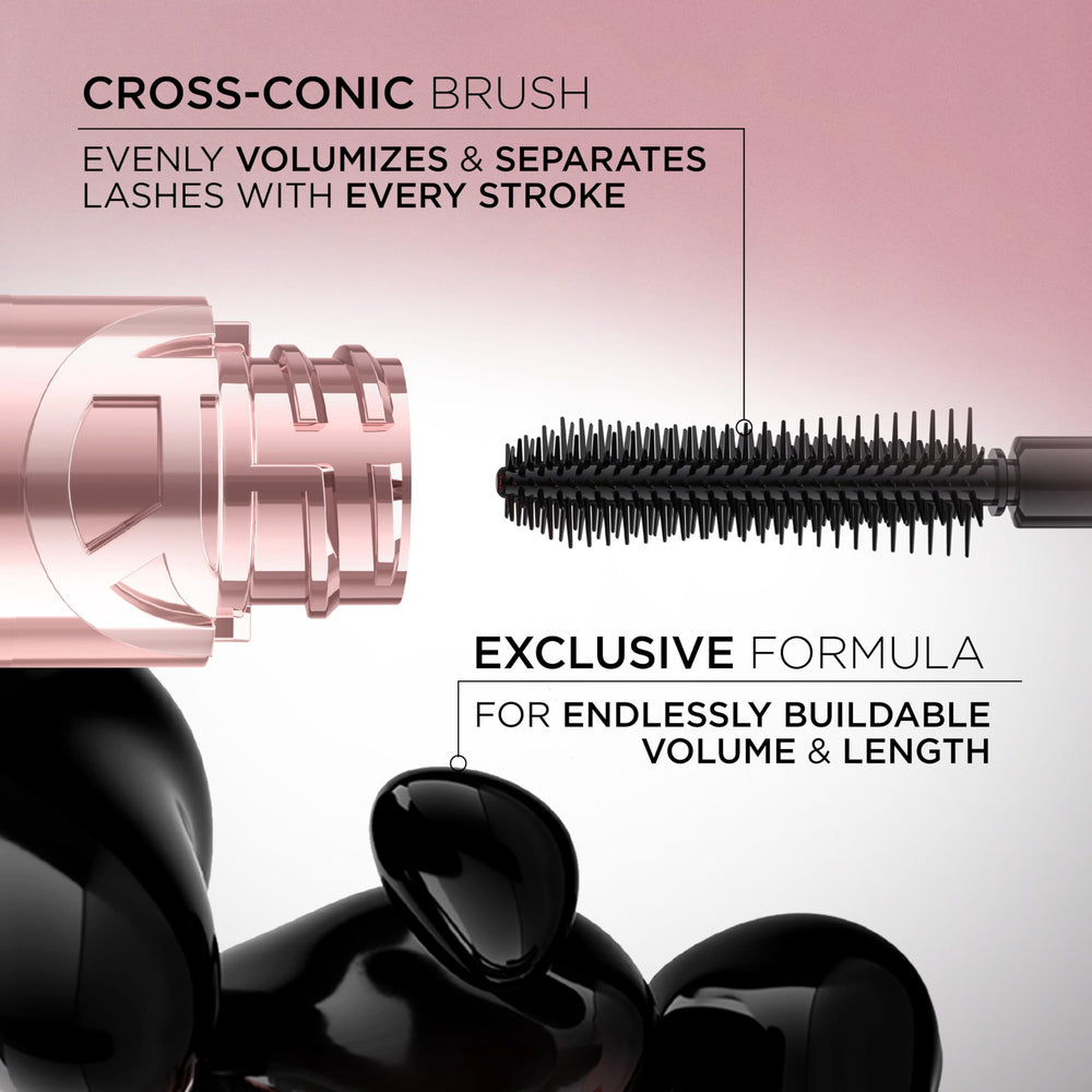 Cross-conic brush detail highlighting even distribution on lashes