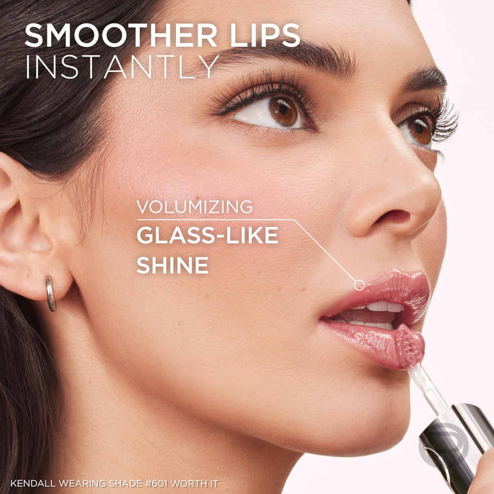 L'Oreal Paris Plump Ambition lip oil lightweight non-sticky formula.