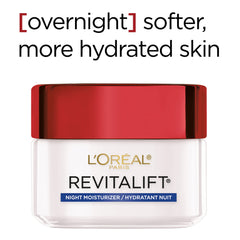 Revitalift night cream on skin presenting a fresh, healthier appearance