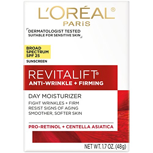 L'Oreal Paris Revitalift SPF25 jar with rich, fast-absorbing cream texture