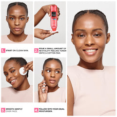 Glycolic acid and Aloe Vera label illustration on Revitalift toner