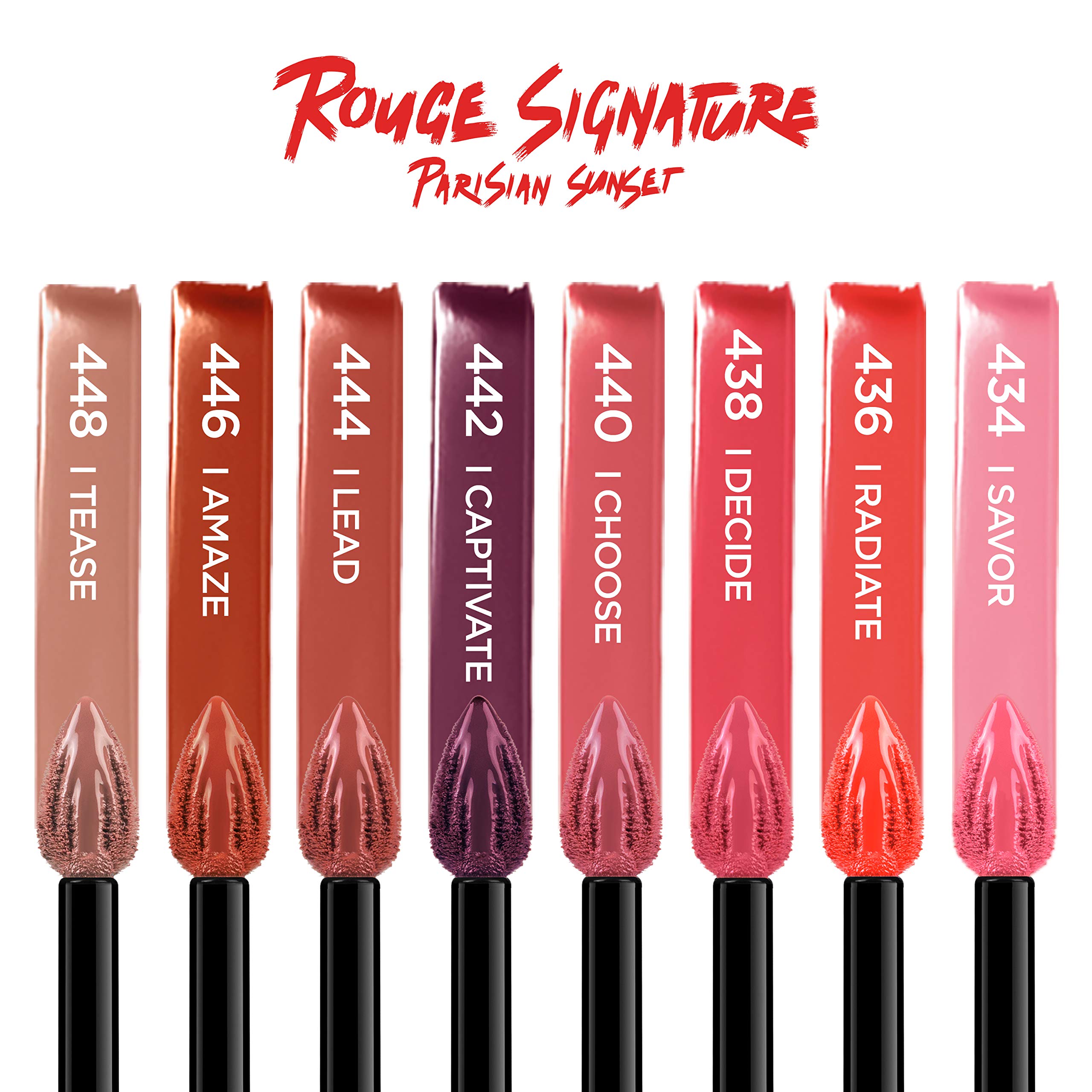 L'Oreal Paris Rouge Signature coral shade creates warm daytime glow