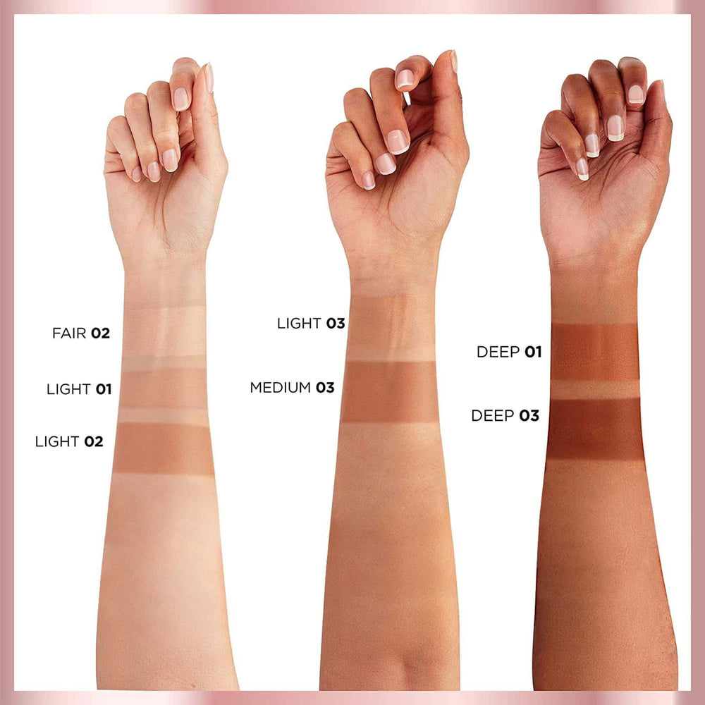 L'Oreal Paris Skin Paradise application routine shows quick even blending