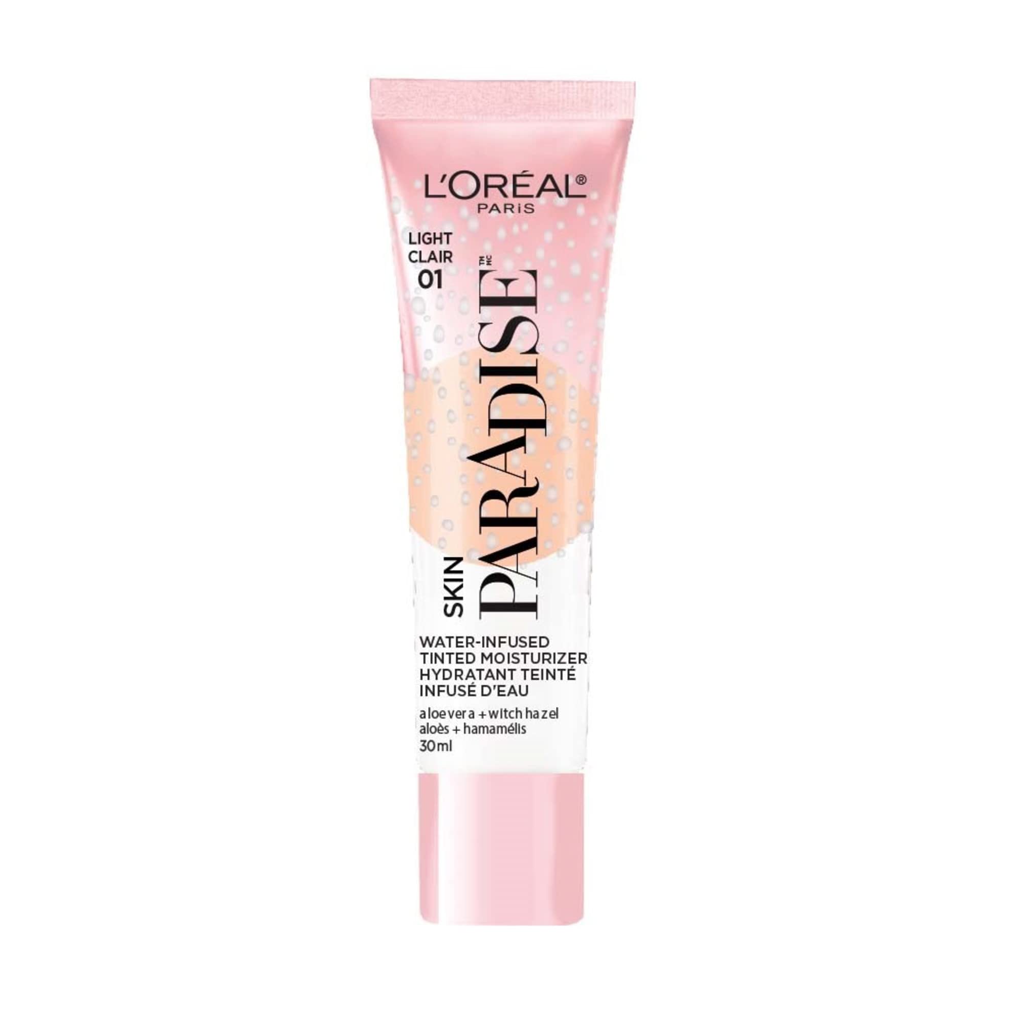L'Oreal Paris Skin Paradise bottle pour shows lightweight hydration