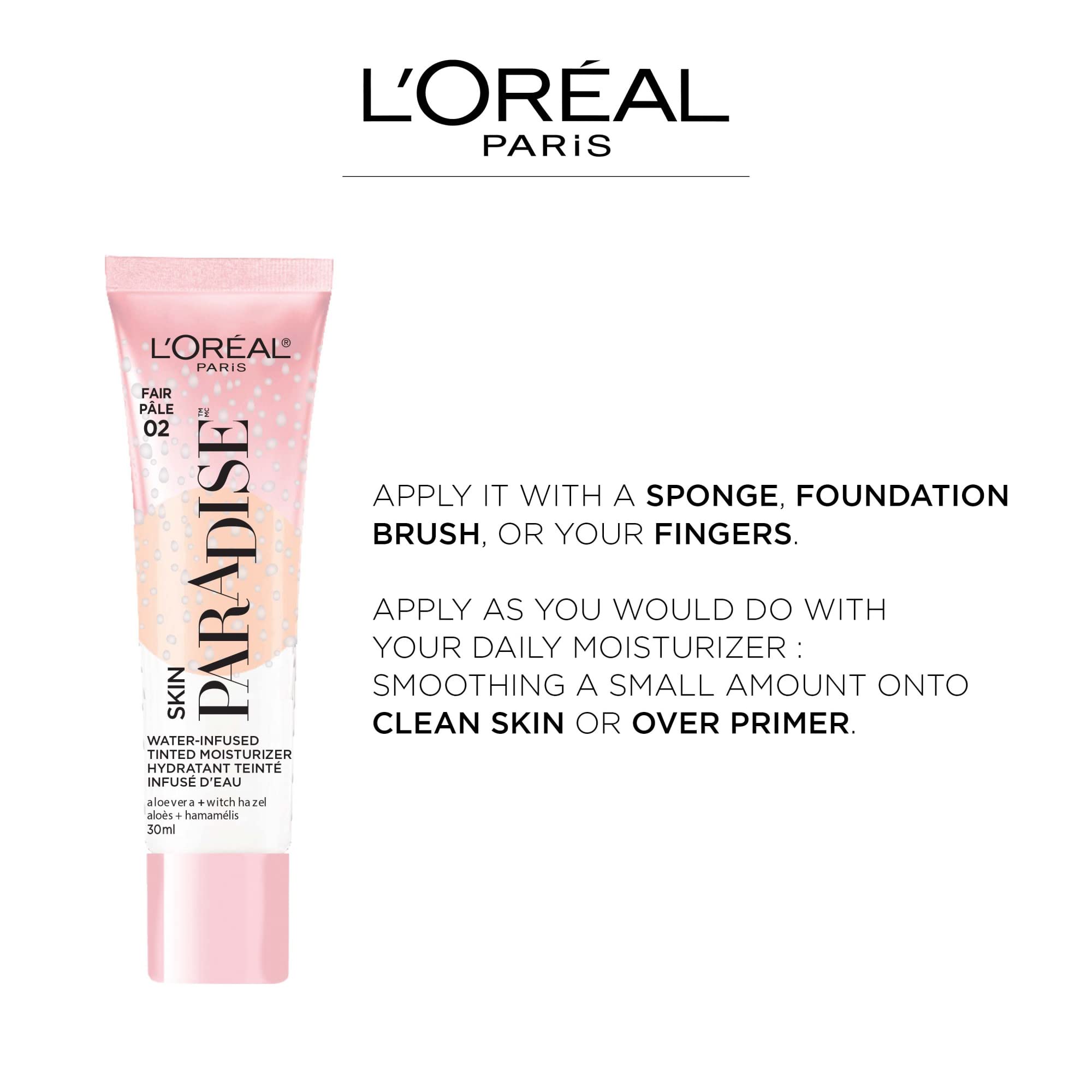 L'Oreal Paris Skin Paradise texture closeup highlights water-based breathable finish