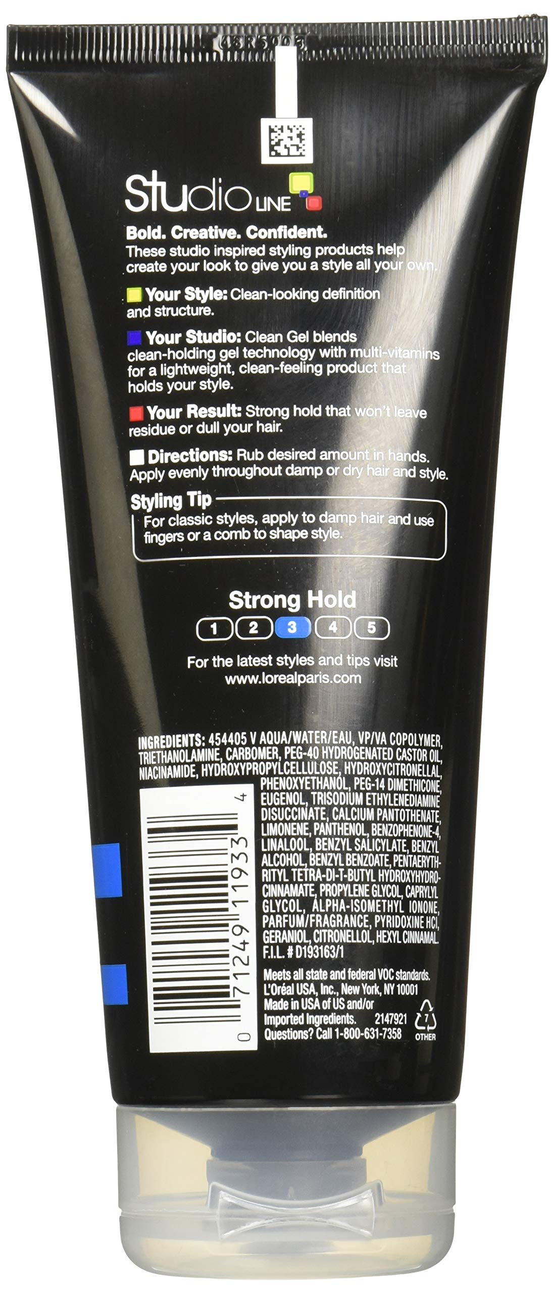 L'Oreal Paris Studio Line Clean Gel hands applying for precise styling