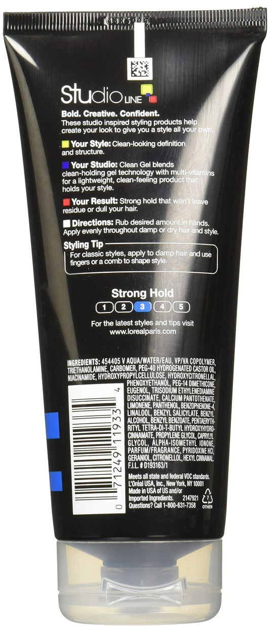 L'Oreal Paris Studio Line Clean Gel hands applying for precise styling