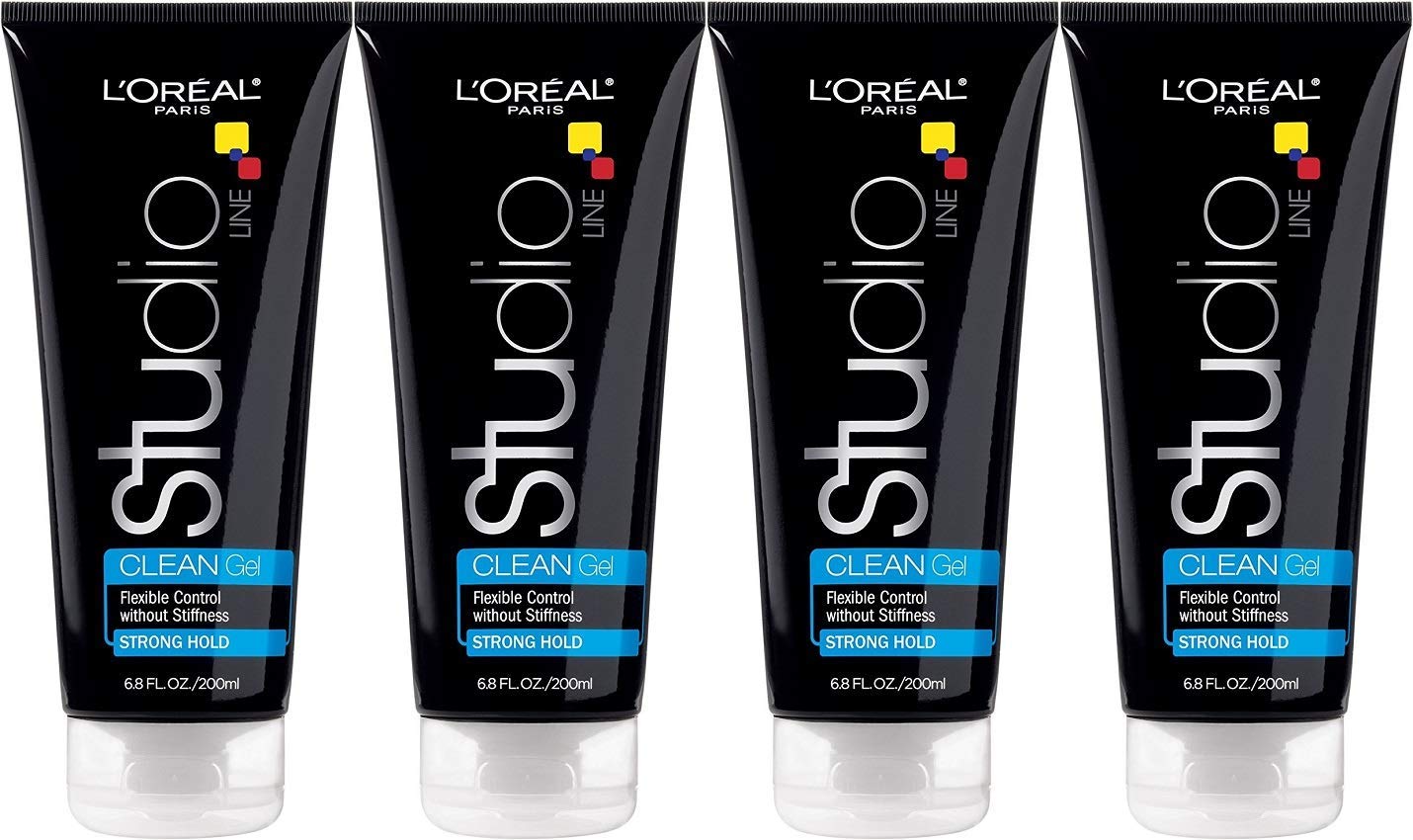L'Oreal Paris Studio Line Clear Minded Clean Gel shows sculpted definition for brushable, long-lasting style.