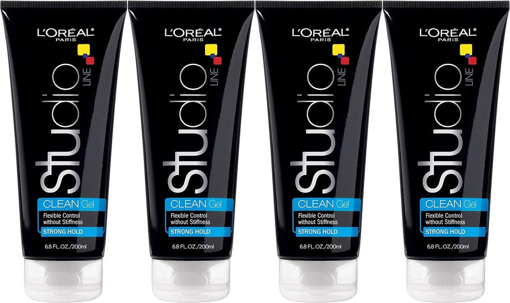 L'Oreal Paris Studio Line Clear Minded Clean Gel shows sculpted definition for brushable, long-lasting style.
