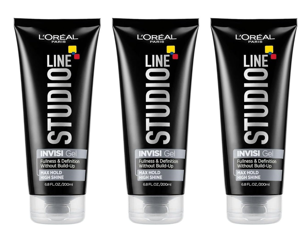 L'Oreal Paris Studio Line Invisi Gel bottle close-up showing premium styling hold
