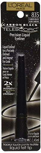 L'Oreal Paris Telescopic Precision Liquid Eyeliner smooth-glide formula for quick, clean winged looks.