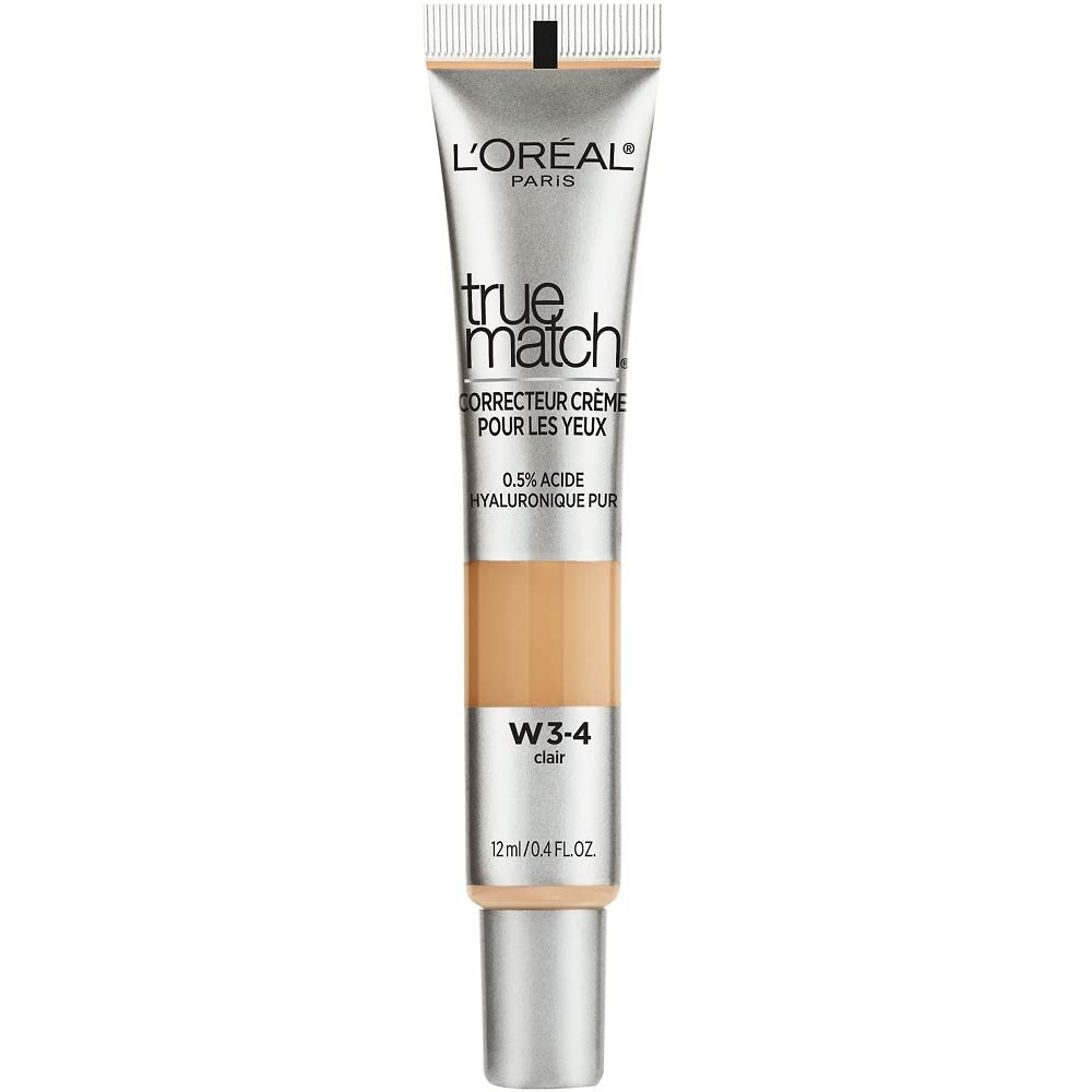 L’Oréal Paris True Match Eye Cream in a Concealer swatch demonstrates instant dark circle coverage.