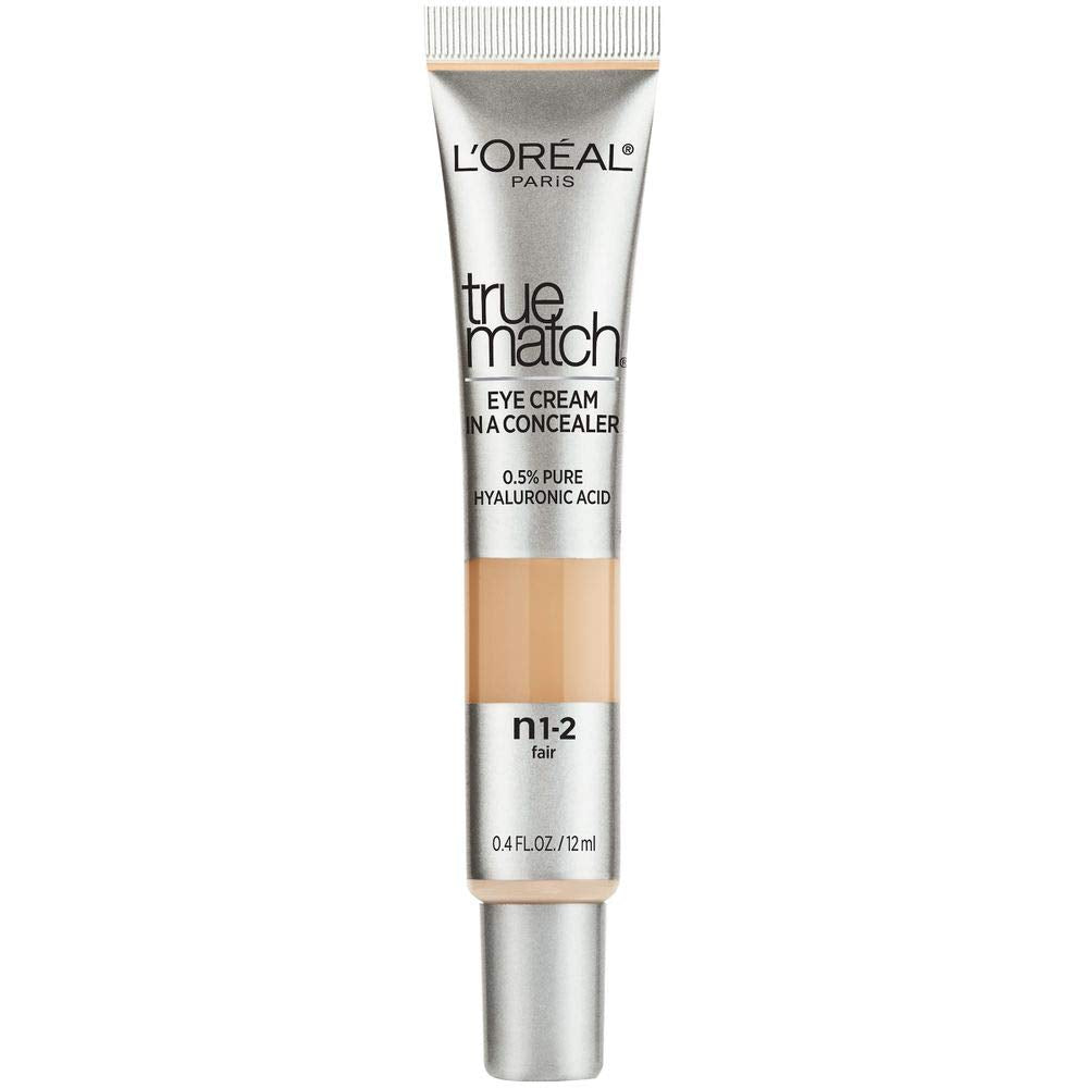 L'Oreal Paris True Match Eye Cream Concealer bottle for smooth coverage and hydration.