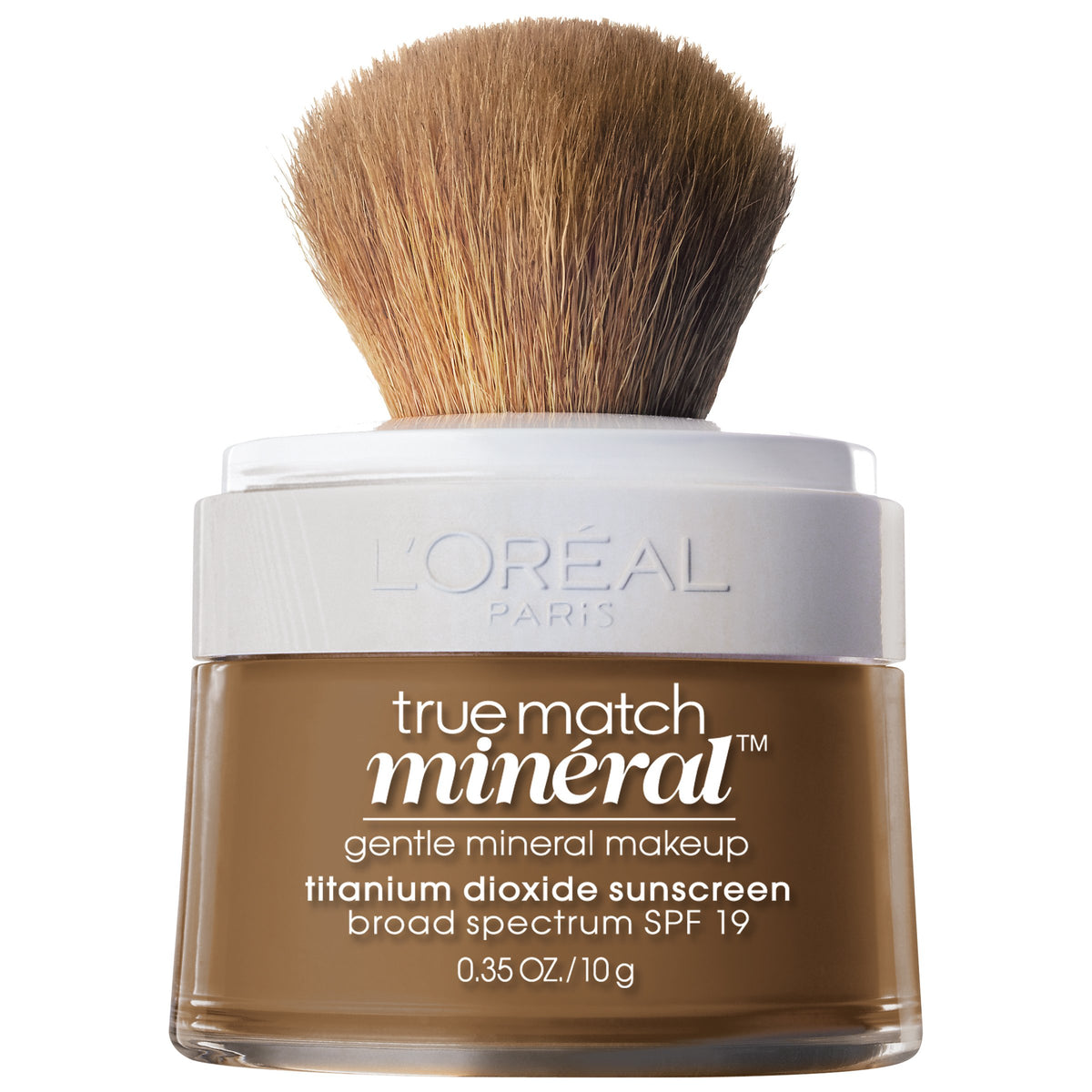 L'Oreal Paris True Match Mineral Foundation Soft Sable jar provides lightweight, sensitive-skin friendly coverage.